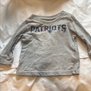 Patriots Kids Long Sleeve Gray Tee
